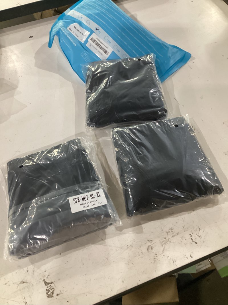 Condition photo showing New/Like New for men's incontinence underwear 3pcs incontinence boxer briefs absorption protection washable incontinence underwear for men leak proof underwear with front & rear absorbent area 250ml (black, x-large) black x-large