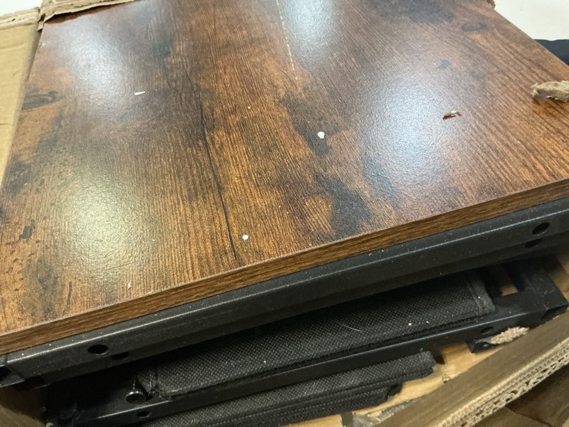 Condition photo showing As Is for wlive tall dresser for bedroom with 12 drawers, dressers & chests of drawers, fabric dressers for closet, storage dresser organizer with steel frame, wood top, rustic brown wood grain print 12 drawers rustic brown wood grain print