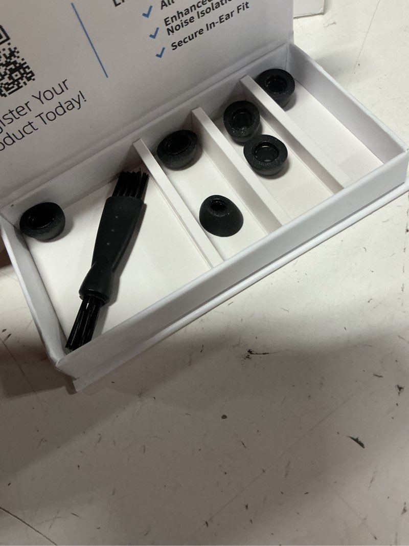 Condition photo showing Good Condition for comply truegrip | premium memory foam replacement earbud tips for apple airpods pro gen 3 | long lasting comfort, secure fit, superior noise isolation| black (medium) (3 pairs) truegrip black medium
