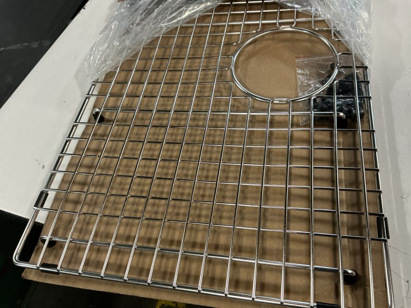 Condition photo showing Good Condition for serene valley sink bottom grid 23" x 14-1/2", rear drain with corner radius 3/8", sink protector svh2315r