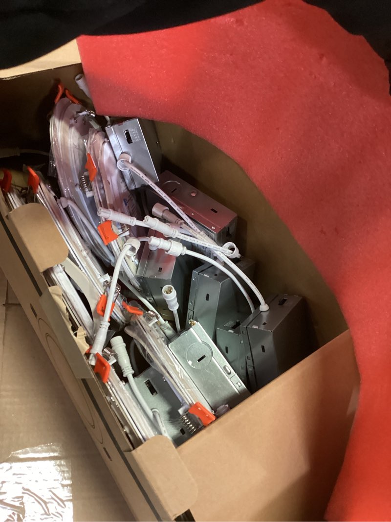 Condition photo showing Good Condition for MELPO Smart Recessed Lighting 6 Inch Compatible with Alexa & Siri?1500LM RGBWW Recessed Ceiling Light 2700K-6000K?16 Million Colors?Music Sync? DIY Scenes?16W LED Downlight with Junction Box?12 Pack