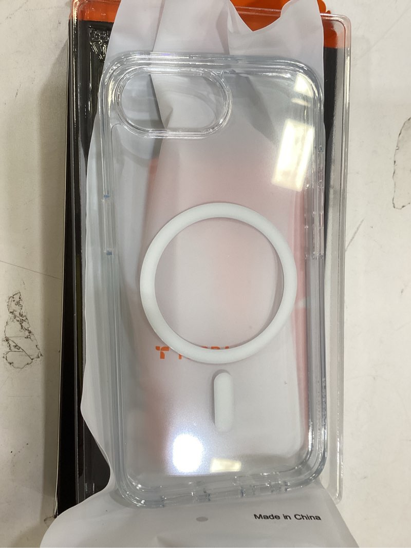 Condition photo showing New/Like New for torras for iphone 16e case/iphone 17e case clear, never yellow, magnetic phone case, 16ft military grade drop protection, slim transparent anti-scratch cover for iphone17e phone case 6.1", clear clear iphone 16e