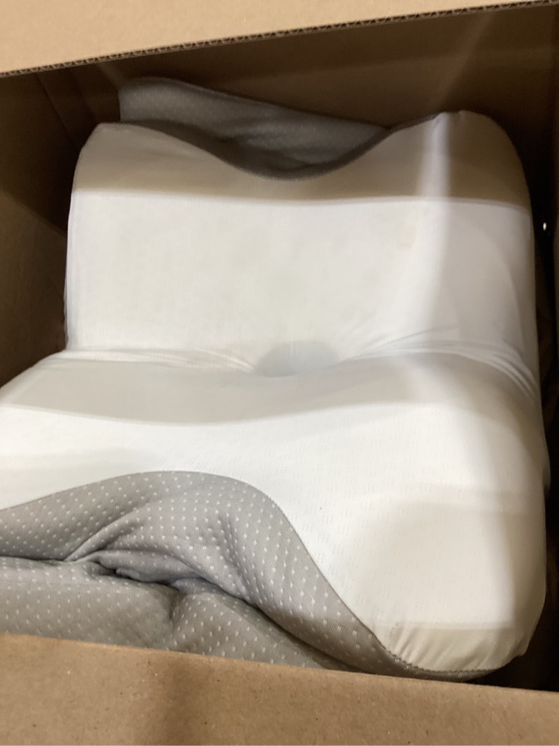 Condition photo showing New/Like New for ultra pain relief cooling pillow for neck support, adjustable cervical pillow cozy sleeping, odorless ergonomic contour memory foam pillows, orthopedic bed pillow for side back stomach sleeper