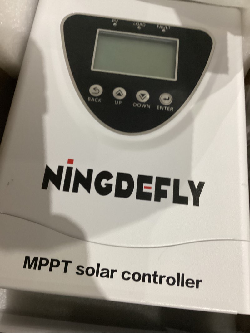 Condition photo showing As Is for 60A Mppt Solar Charge Controller 12V 24V 36V 48V Solar Panel Charge Controller Input DC150v Intelligent Regulator with LCD Display Charge for Gel LiFePO4 SLD FLD Batteries mppt controller 60a