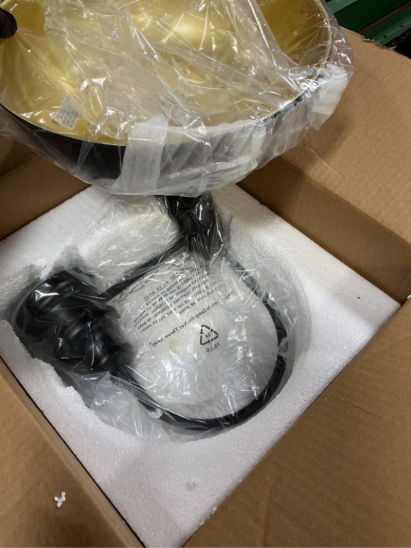 Condition photo showing Good Condition for exterior farmhouse barn light fixtures, vintage black wall sconces, e26 socket outdoor wall mount lighting fixture,anti-rust water resistant exterior light for porch, patio, doorway, garage(1 pack) black+gold 11.5" dome - 1 pack