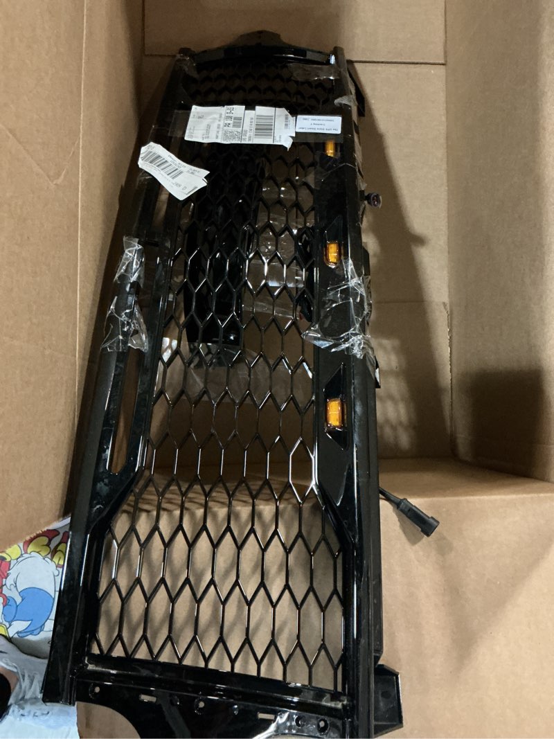 Condition photo showing Good Condition for genrics front bumper hood grille upper matte black with lights mesh style replacement for toyota tacoma 2012-2015