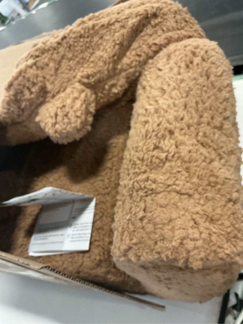 Condition photo showing Good Condition for Toddler Chair,Sherpa Bear Toddler Couch Fold Out,Children Reading Chair,Flip Out Kids Couch,Kids Sofa Convertible for Age 1-3(Brown Bear)