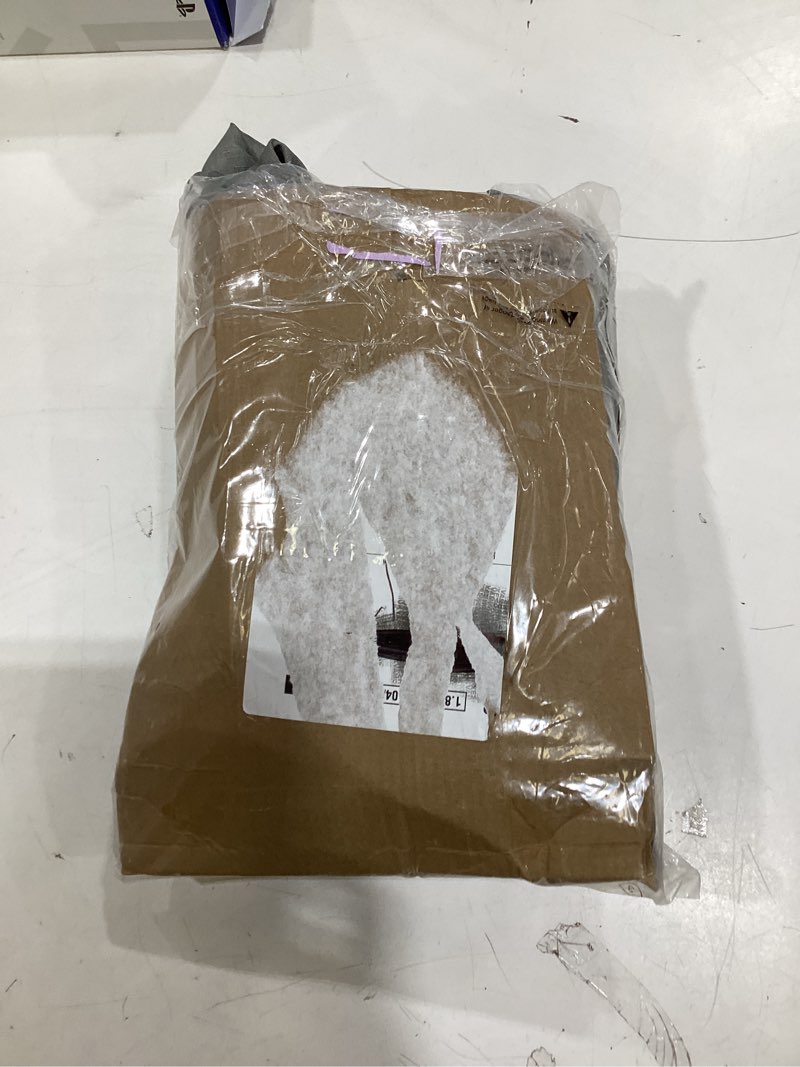 Condition photo showing As Is for no hook slub textured shower curtain with waterproof peva liner set - 71" x 74"(72"), hotel style with see through top window, fabric curtain & waterproof liner for bathroom, dark gray, 71x74 dark gray 71"w x 74"l (pack of 1)