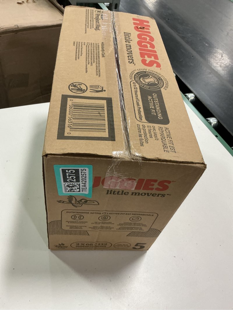 Condition photo showing New/Like New for Huggies Little Movers Disposable Diapers - Econ+ Pack - Size 5 - 132ct