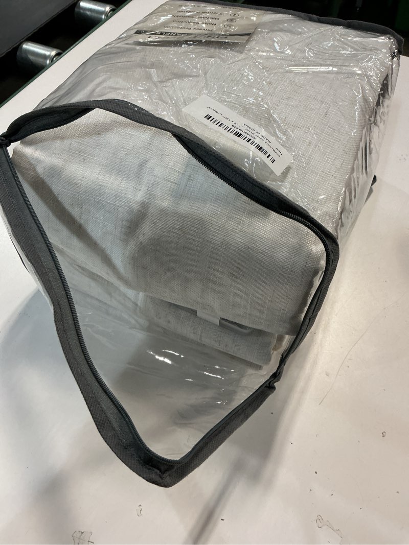 Condition photo showing Good Condition for CAPALOCA Pinch Pleated Blackout Curtains 120 Inch Long, Linen Blend, 100% Blackout Drapes with 20 Hooks, Ideal for Bedroom and Living Room, 40" W x 120" L (Pack of 2), Natural C01 Natural 40"W x 120"L (Pack of 2)