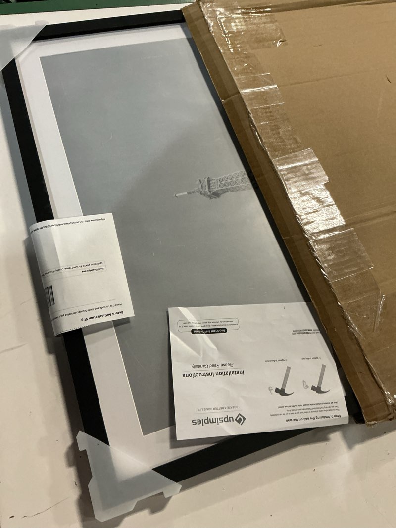 Condition photo showing Good Condition for upsimples 20x26 Picture Frame, Display Pictures 18x24 with Mat or 20 x 26 Without, Wall Hanging Poster Frames, Black, 1 Pack Black 20x26