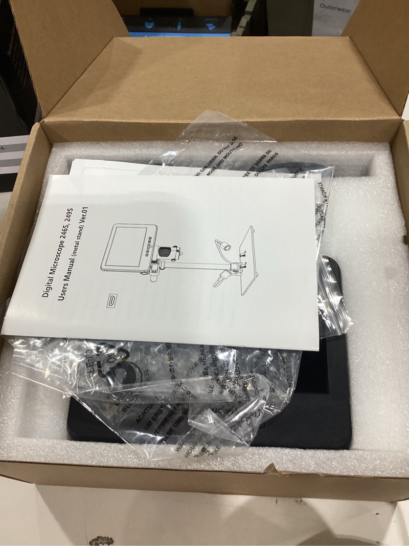 Condition photo showing Good Condition for Andonstar AD246S-M HDMI Digital Microscope 2000x for Adults, 3 Lens 2160P UHD Video Record, 7 Inch LCD Soldering Microscope for Electronics Repair, Error Coins, Pro Boom Arm Stand, Windows Compatible
