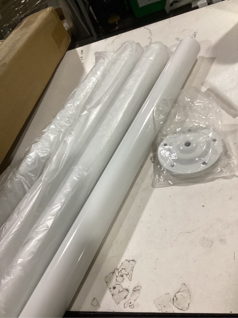 Condition photo showing As Is for qlly 28 inch adjustable tall metal desk legs, office table furniture leg set, set of 4 (white) 28 inch white