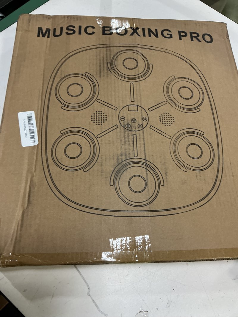 Condition photo showing Good Condition for 2025 Music Boxing Machine for Adults and Kids, Smart Bluetooth Boxing Training Equipment with Gloves Wall Mounted, Workout Punching Machine for Home,Office and Gym Jet Black