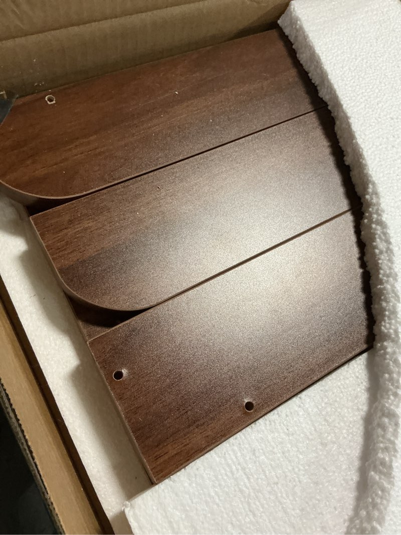 Condition photo showing Good Condition for efluky Washer Dryer Countertop, Wood Countertop with Edge Rails for Laundry Room Organization and Storage, Washer Dryer Topper for Laundry Room, 27.5" x 54" Rustic Brown