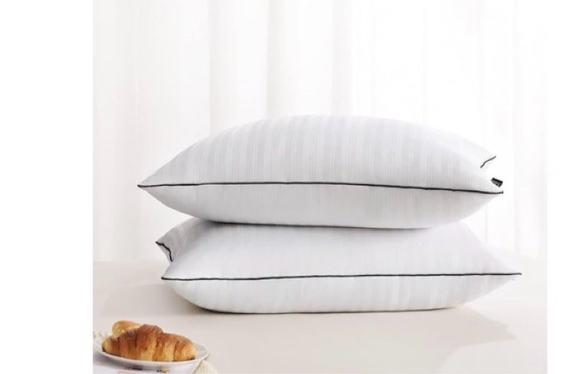downluxe bed pillows queen size set of 2 - hotel collection soft down alternative pillows for sleeping, perfect for side, back and stomach sleepers, 20 x 28