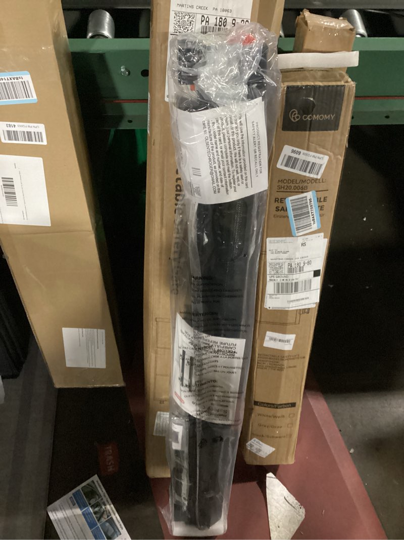 Condition photo showing New/Like New for Pawtners Retractable Baby Gates Extra Wide, 41" Tall Extends up to 120" Wide, Dog Gate Indoor for Stairs, Pet Gate with Support Rods for Doorways Hallways Indoor & Outdoor-Black Black 41" Tall x 120" Wide