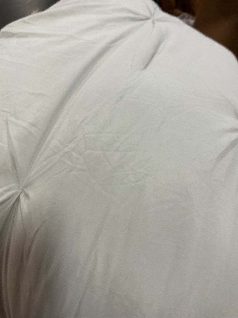 Condition photo showing As Is for lane linen twin xl comforter set – 5 piece pintuck bed in a bag – ultra smooth microfiber all-season bedding – includes comforter, flat sheet, fitted sheet, pillowcase & sham – cozy bed set – mineral | smooth microfiber, soft cozy bedding, all season warmth, easy care fabric, light practical twin xl 07: mineral
