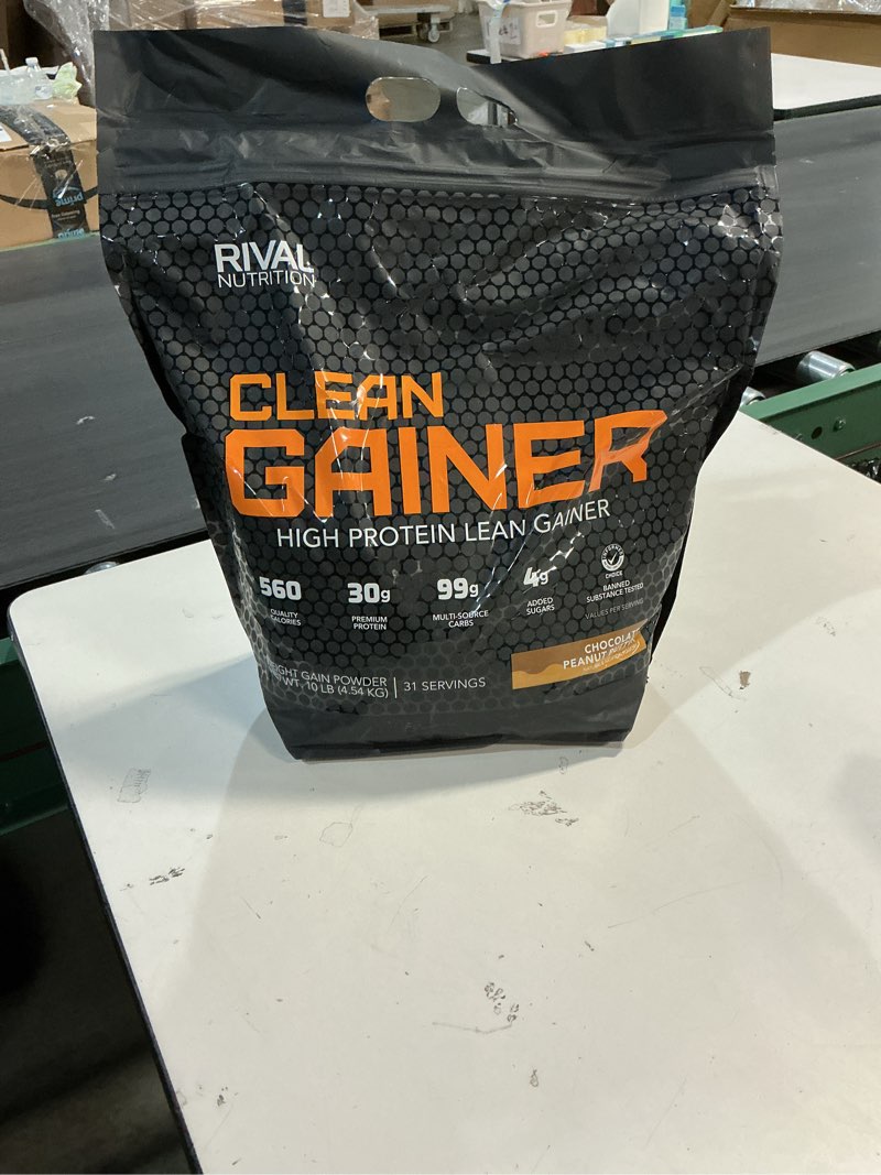 Condition photo showing Good Condition for (Exp 03/09/2028)Clean Gainer - Chocolate Peanut Butter 10lb Chocolate Peanut Butter 10 Pound
