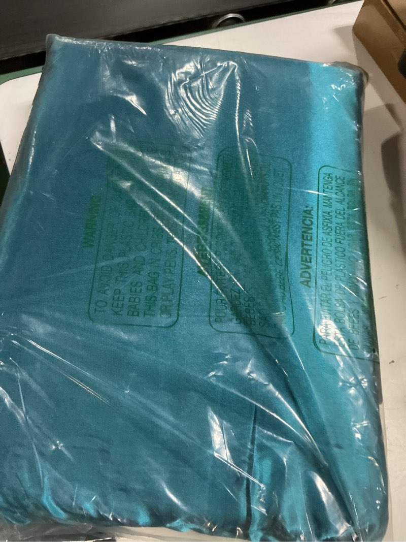 Condition photo showing Good Condition for decolure satin sheets set king 6pcs - luxury silk feel satin sheets king - elegant silky soft king size satin bed sheets hypoallergenic wrinkle-free satin sheets with deep pocket (sea teal)