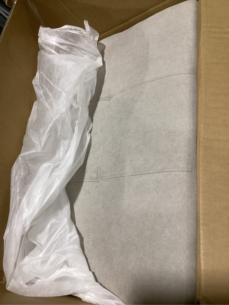 Condition photo showing Good Condition for Hidden-Storage Ottoman, Light Gray