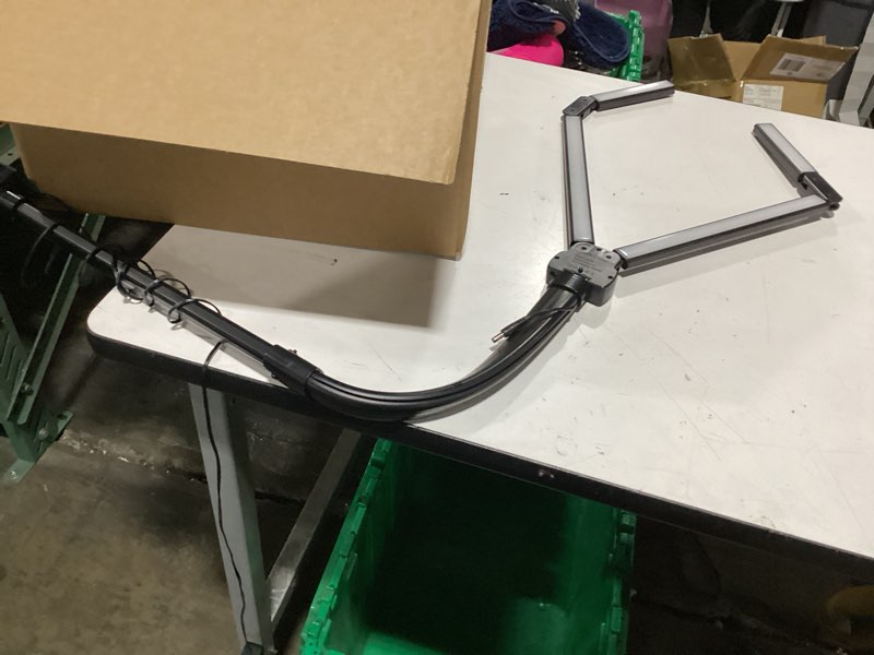 Condition photo showing Good Condition for micomlan led desk lamp with clamp, architect desk lamp for home office with atmosphere lighting, 24w ultra bright auto dimming computer light stepless dimming and tempering led table light black