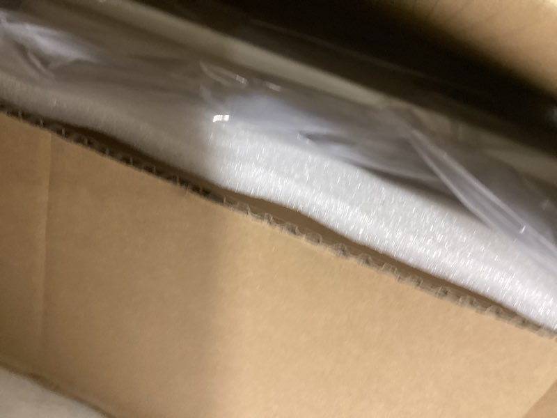 Condition photo showing New/Like New for Mobile Standing Desk, Pneumatic Adjustable Rolling Desk(27.5 Inches), Portable Laptop Desk with Wheels, Overbed Bedside Table Laptop Table for Couch, Home, Office, White White 28"