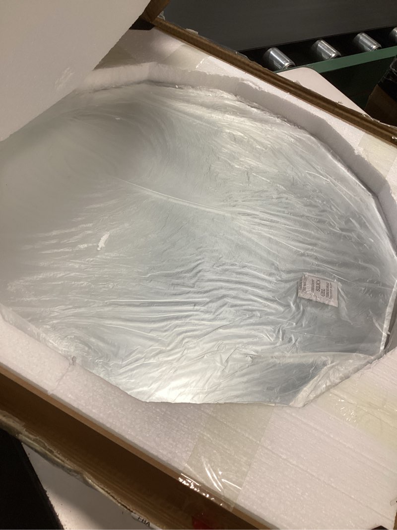 Condition photo showing Good Condition for Bathroom Mirrors for Over Sink, Round Frameless Mirrors for Wall, 20x20 Inch Beveled Bathroom Mirror, Bathroom Vanity Circle Mirror for Bedroom Living Room Entryway Home Decor Round 20"L x 20"W