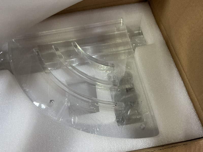 Condition photo showing Good Condition for Sumerflos Acrylic Corner Shower Stool for Inside Shower, Clear Small Shower Bench for Shaving Legs Seating Waterproof Heavy Duty Assemble Modern (Clear, 11.81" D x 11.81" W x 18.11" H) Clear 11.81"D x 11.81"W x 18.11"H