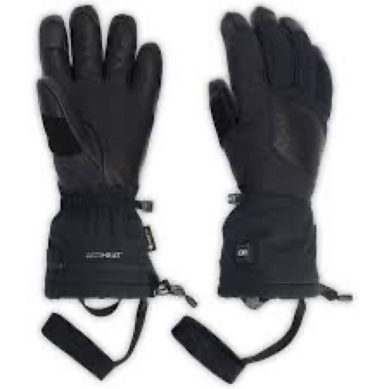 heated gloves for men wo.. boarding hiking (black.l) 