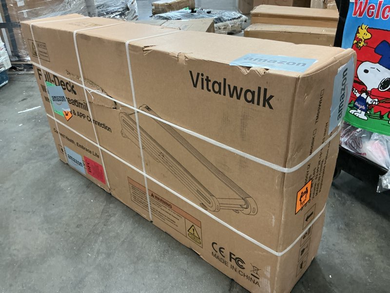 Condition photo showing New/Like New for Walking Pad Treadmill with Auto Incline, Vitalwalk Wide Full Deck, 400lbs/350lbs Capacity, Portable Under Desk Treadmills for Home Office, 3.0HP Brushless, Vertical Space-Saving, Ambient Light Apollo 11 Ultra - 12% Auto