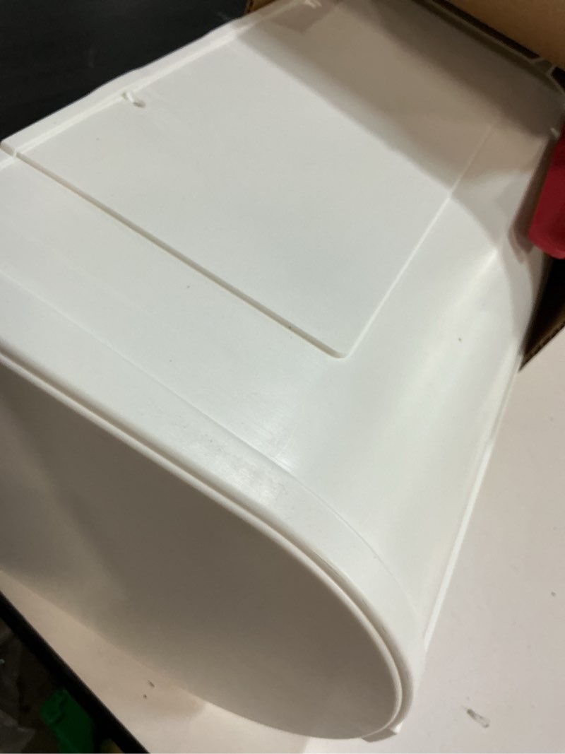 Condition photo showing Good Condition for The Ambrose Mailbox, Durable Plastic, Easy to Install, Flag Included, White