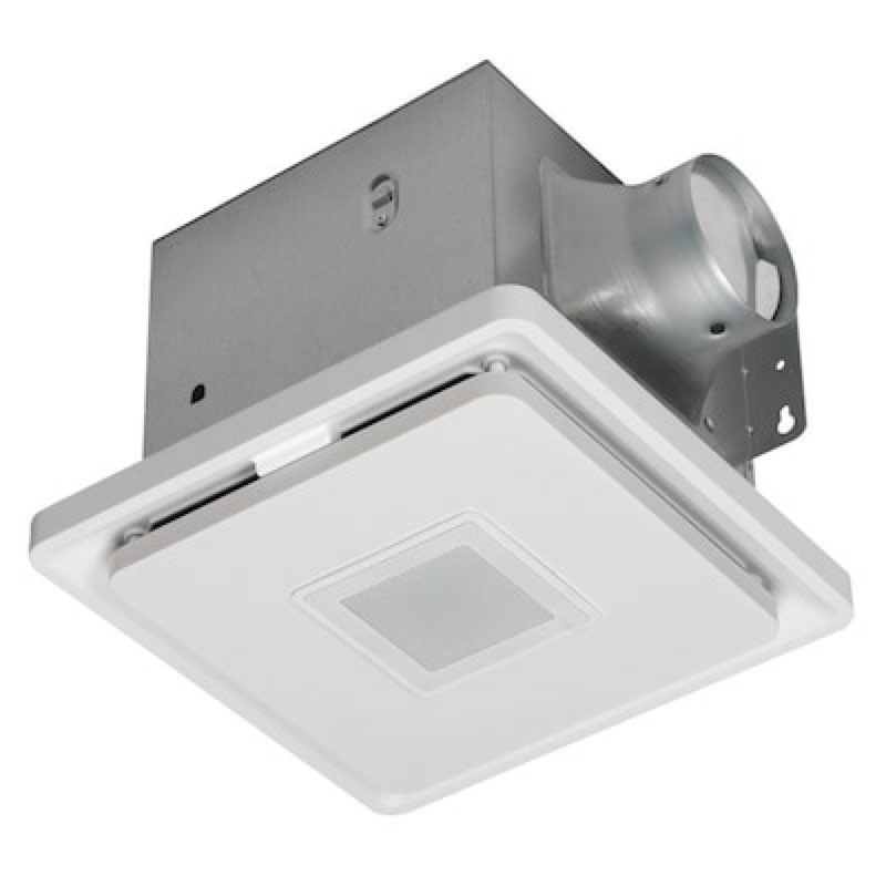 homewerks 1.5-sone 110-cfm white decorative lighted bluetooth compatibility bathroom fan