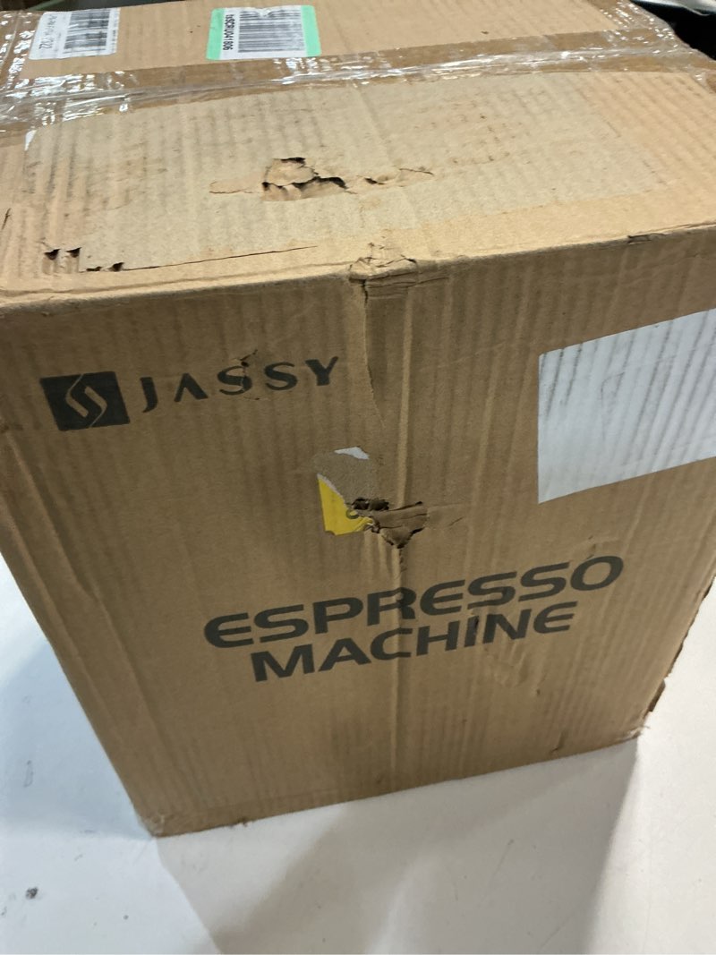 Condition photo showing As Is for cappuccino coffee machine - 20bar espresso machine with automatic milk frother, espresso maker in stainless steel design,1250w coffee maker for home, office