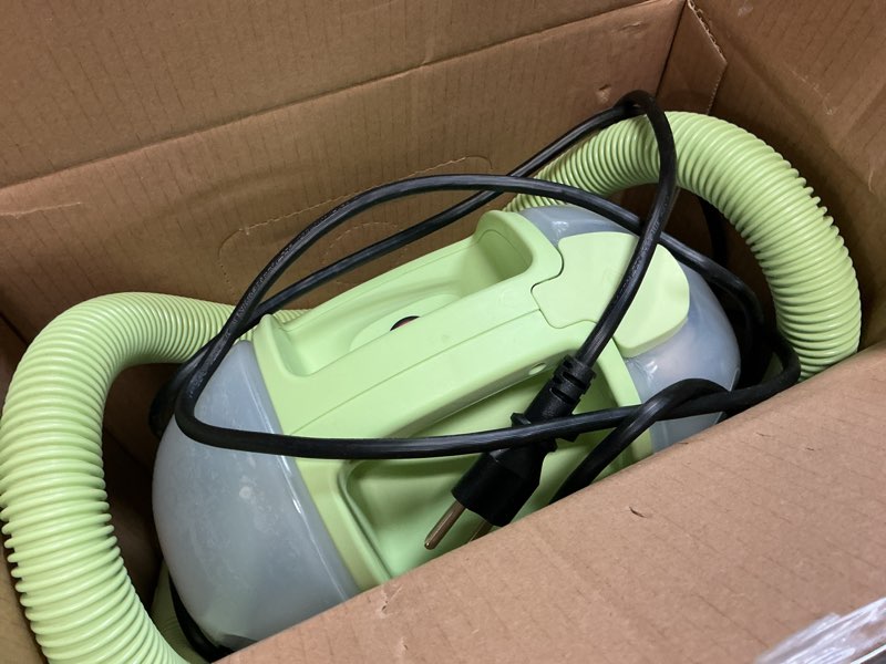 Condition photo showing As Is for bissell little green mini portable carpet and upholstery deep cleaner, car/auto detailer, with hydrorinse self-cleaning tool and 4" tough stain tool, tea green, 4075