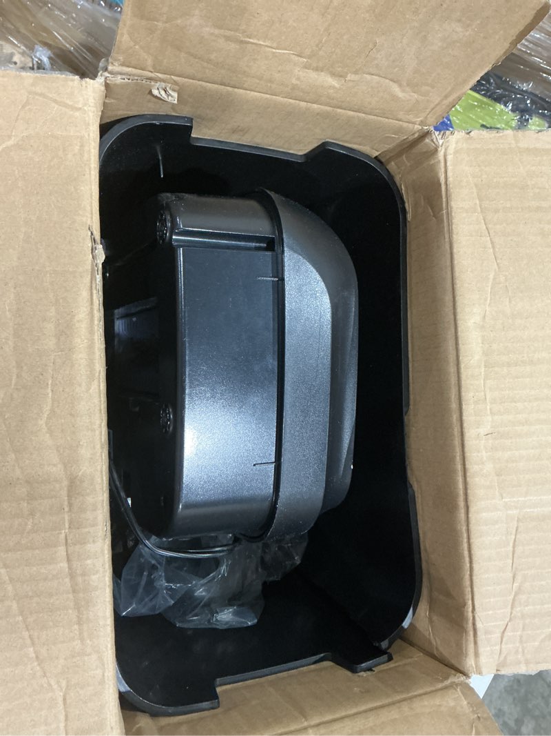 Condition photo showing As Is for amazon basics 12-sheet cross-cut paper and credit card shredder with overheat protection, black (new model) 12 sheet black