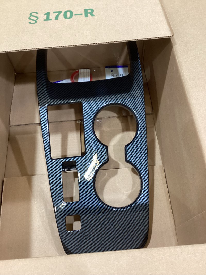 Condition photo showing Good Condition for Car Center Console Gear Shift Panel Trim Cover Only for 2021-2026 Nissan Rogue S [Not for Nissan Rogue SV/Rock Creek/SL/Platinum] Auto Interior Decorations Accessories Carbon Fiber Style Kit Decor Panel for Rogue S