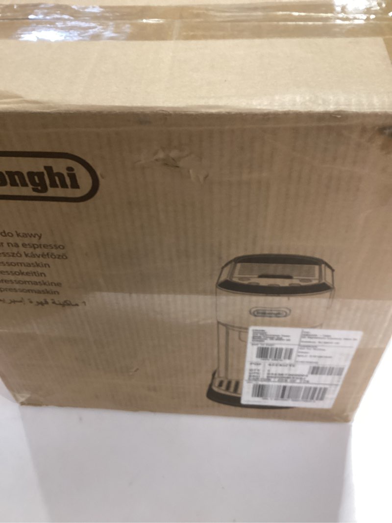 Condition photo showing New/Like New for De’Longhi Dedica Maestro Espresso Machine with Milk Frother, 15-Bar Pump & Temperature Control - Barista Coffee Maker Kit for Espresso, Latte, Cappuccino & Iced Coffee - Italian Stainless Steel Design Manual Frother