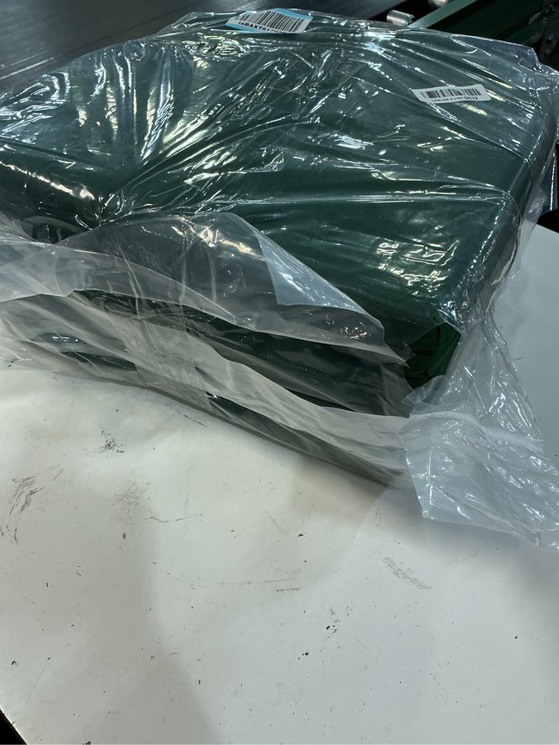 Condition photo showing New/Like New for downluxe outdoor chair cushions set of 4 for patio furniture, water-resistant patio chair cushions with ties, high density foam outdoor seat cushion, 17" x 16" x 2", forest green forest green 17x16x2 inch (pack of 4)