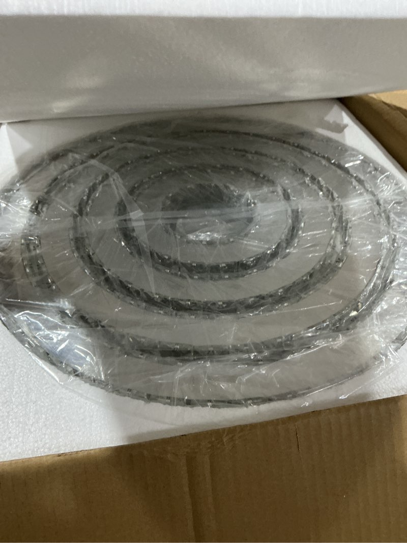 Condition photo showing Good Condition for LED Chandeliers, Modern Crystal Chandelier Dining Room Living Room LED Ceiling Pendant Light 4 Rings Adjustable Stainless Steel Contemporary Chandeliers (4r Cool White) 4ring-coolwhite