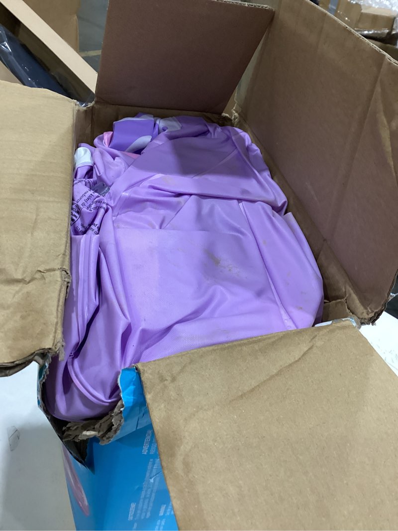 Condition photo showing As Is for sloosh inflatable tanning pool lounger float, 85" x 57" pool floats adult with pillow, 4 in 1 suntan tub raft floatie,sunbathing bed lounge for water blow up ball pit party gifts, l-purple purple x-large