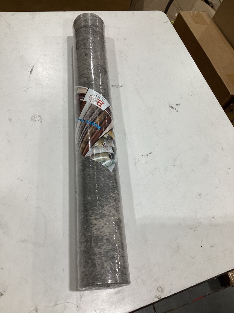 Condition photo showing New/Like New for wall paper peel and stick modern grey concrete textured wallpaper extra wide industrial cement wallpaper 24"x591" rust wall sticker vinyl wrap cement vinyl for bedroom bathroom living room walls 24" x 591"