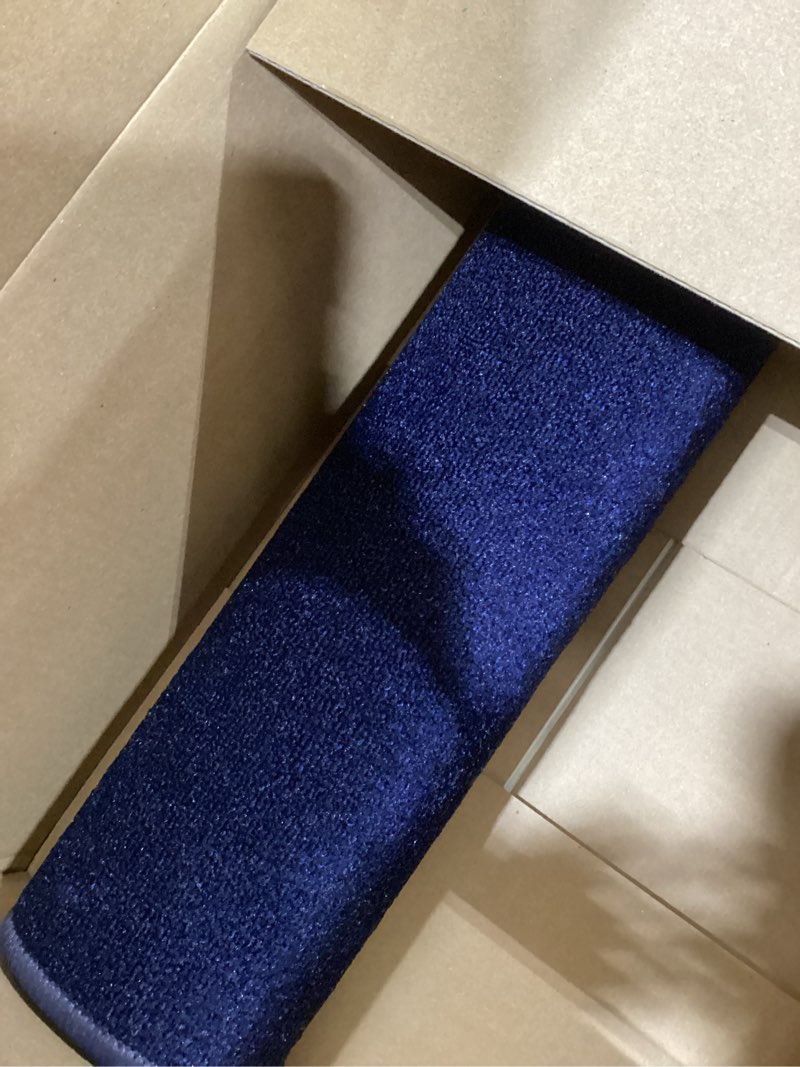 Condition photo showing Good Condition for Ottomanson Ottohome Collection Non-Slip Rubberback Modern Solid Design 2x5 Indoor Runner Rug, 20" x 59", Navy