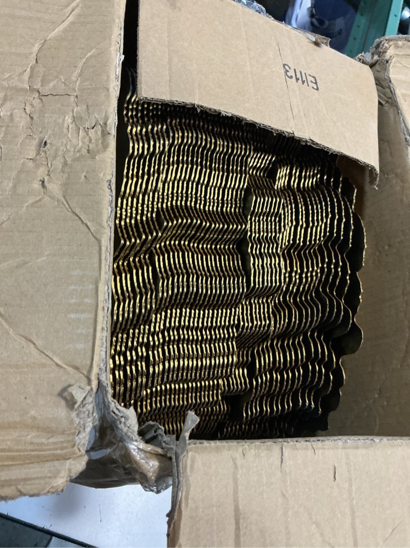 Condition photo showing New/Like New for ei 50pcs gold charger plates,13 inch charger plates bulk,round ruffled rim chargers for dinner plate,table chargers for wedding,party 50pcs gold coral