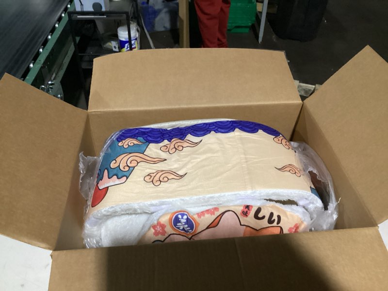 Condition photo showing As Is for ?? Ramen Noodle Dog & Cat Bed,Keep Warm and Super Soft Creative Pet Nest for Indoor Cats,Removable Washable Cushion for Small Medium Large Dogs and Cats 15.7"L x 15.7"W x 7.9"Th orange