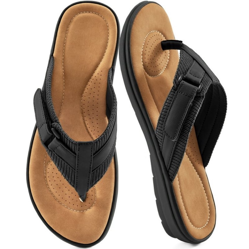 (Size 44]Ablanczoom Womens Sandals: Arch Support Flip Flops for Women Slides Shoes