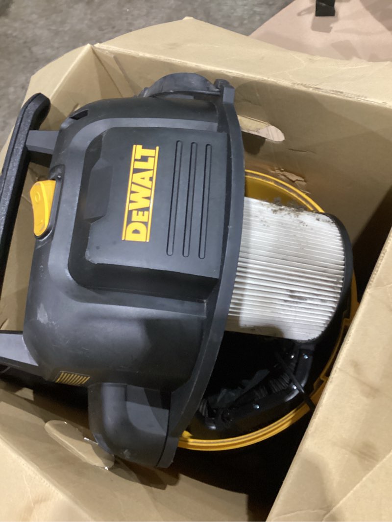 Condition photo showing As Is for dewalt stealthsonic quiet 12-gallon 5.5-hp corded wet/dry shop vacuum with accessories included