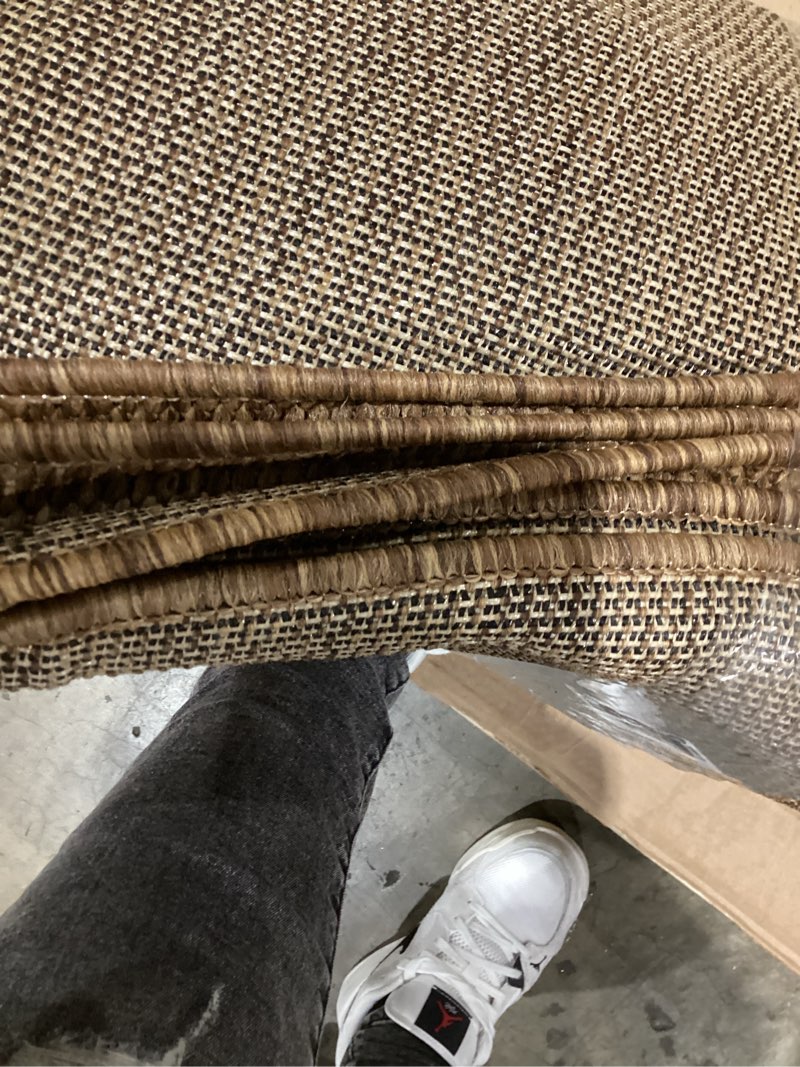 Condition photo showing Good Condition for luul home bordered outdoor rug 9x12 washable outside carpet for indoor patio porch waterproof easy cleaning non shedding area rugs nut brown - black 9 x 12 12' x 9' (rectangular) bordered - nut brown