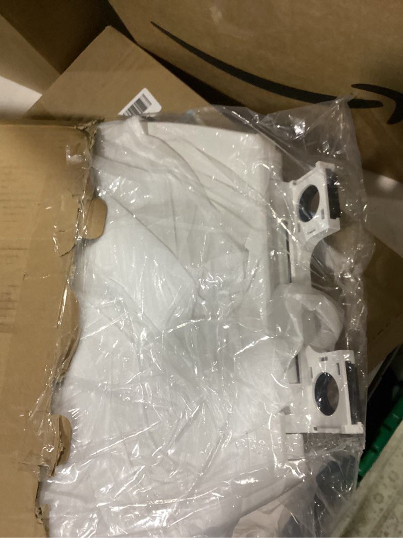 Condition photo showing As Is for 1m family toilet seat, patented slow close & quick releasing technology, anti-wiggling, easy to install and clean, standard elongated with toddler seat built in (1 piece) 1 elongated with toddler seat built in