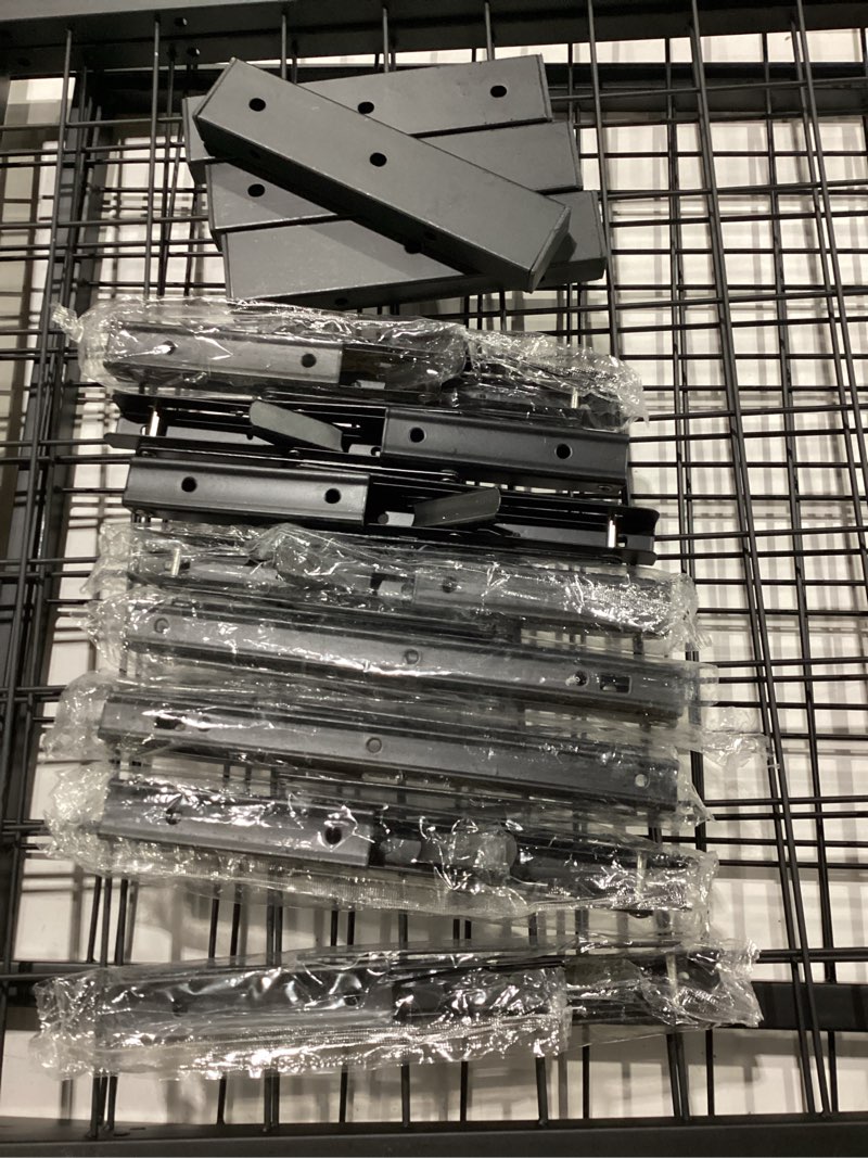 Condition photo showing Good Condition for grid wall display panel heavy-duty foldable, 2ft x 5ft black wire wall grid 2-pack with 10 hooks, spring-loaded pins( flat base) for retail display racks,vendor booth display stand, trade exhibits